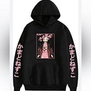 Demon Slayer Kamado Nezuko Hoodie Cartoon Manga Anime Harajuku Hoodie Sz S